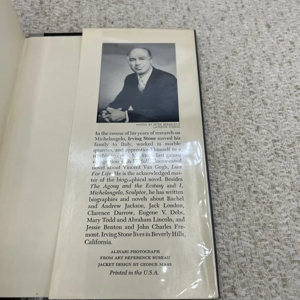 The Story of Michelangelos Pieta 1964 Irving Stone NY World Fair Official HC DJ